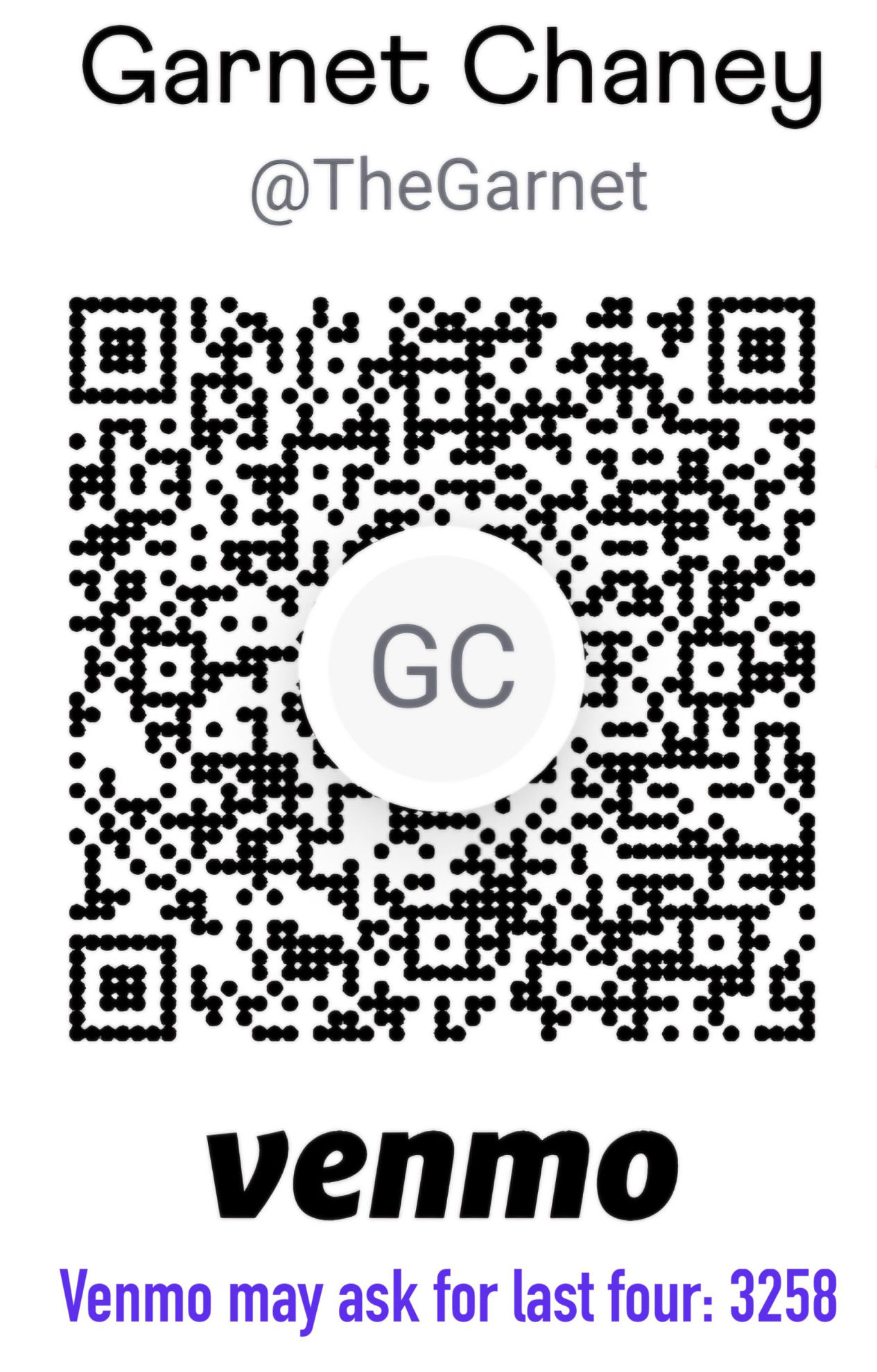 Venmo QR Code to be a Laughter Angel and support my bringing laughter medicine to elders